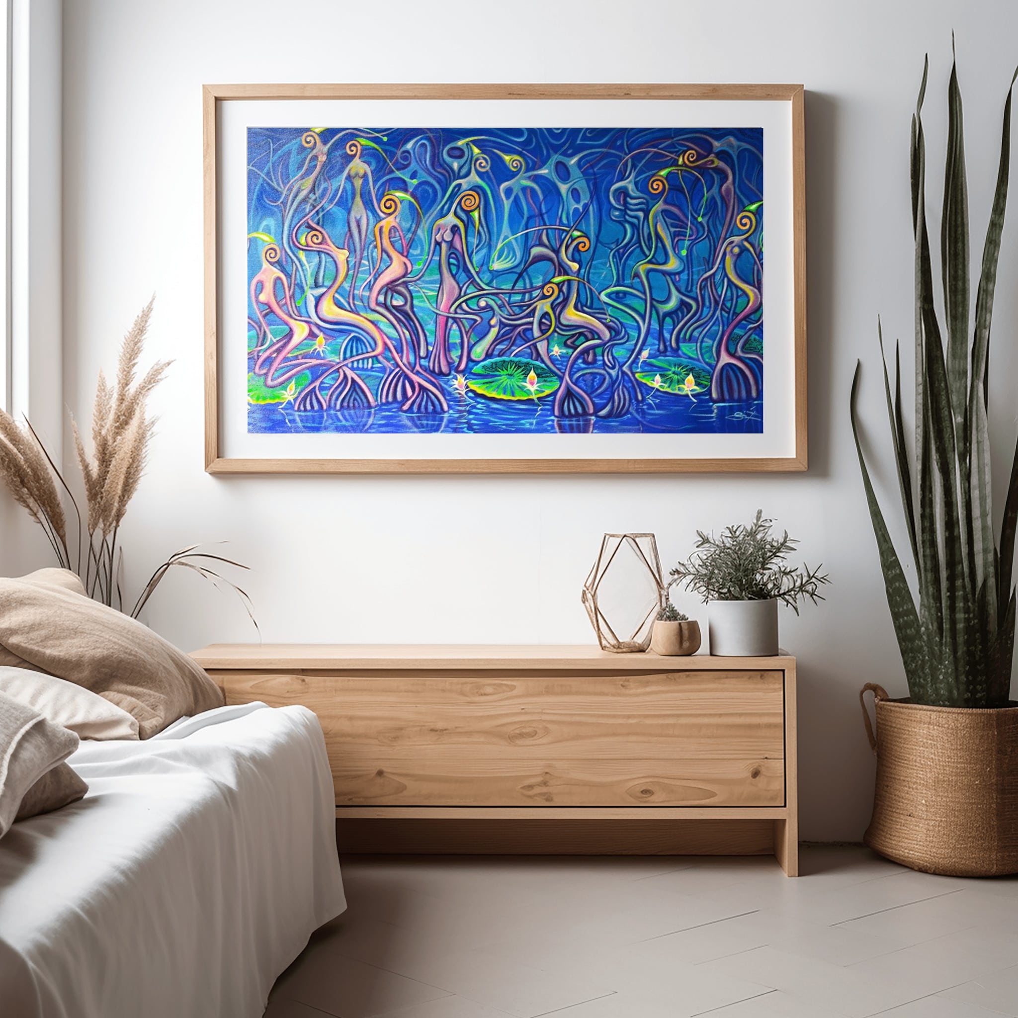 Ninfas displayed in bedroom